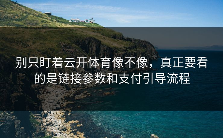 别只盯着云开体育像不像，真正要看的是链接参数和支付引导流程